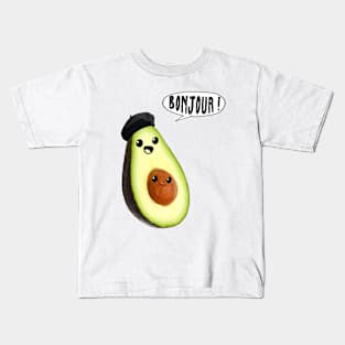 avocado faces french (bonjour) Kids T-Shirt